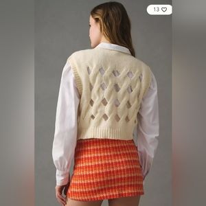 Anthopologie Maeve Orange Skort